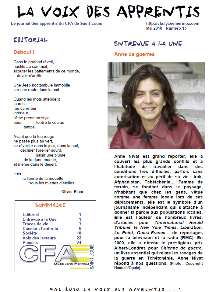 Journal numéro 15